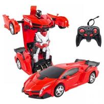 Jouet télécommandé - Voiture Robot Transformable - Modèle Sport - Rouge - 6 ans - 26 Styles Différents