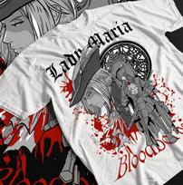 Bloodborne Lady Maria T-shirt Soulsborne Bloodborne Hunters Mark Gaming Shirt M