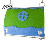 Easy Clean Bird Bed Nest Hammock Hanging Parrot Bed Cage Snuggle Felt B