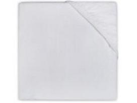 Jollein flanelinė paklodė su guma Molton White 60x120