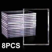 8pcs Hard Acrylic Trading Card Sleeves  Clear Toploader Protective Cases for Baseball/TCG/MtG Cards, Compatible ZSY