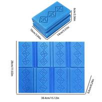 Travel Picnic Camping Mat Beach Tourist Seat Cushion Foldable Outdoor Camping Mat Seat Foam XPE Waterproof Pad 38.4*28*0.6cm mėlyna