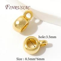 5-20Pcs/Lot Bails For Pendants 18K Real Gold Plated Charms Connectors For Jewelry,Spacer Bead Findings DIY Bracelets Accessories 5 Pieces