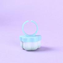 Cat Paw Shape Nail Art Dust Cleaning Brush Ring Shape Soft Makeup Brush Manicure Dust Remover Tool žalia