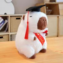 25cm Creative Graduate Plush Dolls Doctor Capybara Plush Toy Cute Stuffed Animal Toy Doll Soft Cartoon Pillow Graduation Gift about 25cm