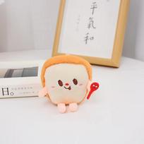 New Western Food Keycap Keyring Plush Keychain Hamburger Hot Dog Chicken Leg Cute Charm Shoulder Bag Backpack Ornaments Holiday Gifts