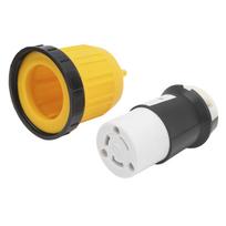 RV Power Cord Connector 30Amp 125V Power Socket With Cover Ring For Caravan Trailer geltona