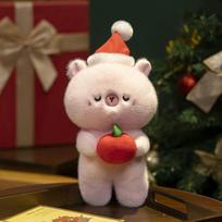 Kapibala Capybara Plush Toy Christmas Capibala Holding Apple Cute Exquisite Animal Stuffed Toy Christmas Tree House Xmas Decor