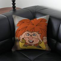 M-Meister E-Eder Und Sein P-Pumuckl Pillow Case Anti-Dustmite Pillowcase Invisible Zipper Silky Short Plush Sofa Cushion Cover Peach skin 18*18(CM)-1Pcs