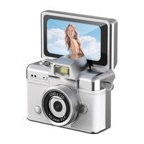 Thumb Keychain Camera 1.47 Inch Flip Screen Retro CCD Mini Digital Camera HD Very Small Camcorder Video Recorder for Kids balta