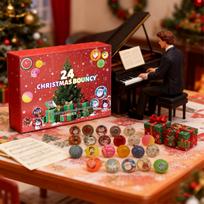 Bouncy Balls Christmas Advent 2026 24 Days Ball Toys Holiday Countdown Calendar For Stress Relief Boys Girls Home Festival 21x16x5cm
