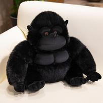 25/35/45CM Simulation Black Gorilla Plush Toys Soft Stuffed Cartoon Animal Doll Lifelike Monkey Toys For Birthday Xmas Gifts 25cm