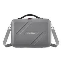 For  RS4 Mini Carrying Case PU Travel Shoulder Bag Shockproof Protective Travel Box Anti-Scratch Protective Case Splashproof pilka spalva