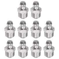 Industrial Strength Stainless Steel Grease Fitting  M10 x 1mm Thread  10pcs  Suitable for Various Mechanical Equipment
