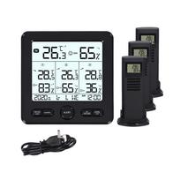Wireless Digital Thermometer Hygrometer And Radio Weather Station Kit With Indoor Outdoor Sensors For Home Garden Office White juoda
