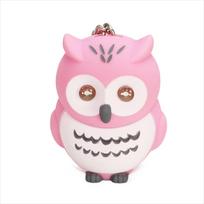 Key Holder Mini Cartoon Light Design Owl Keychain Car Key Ring Sound Light Key Ring Led Keychain žalia