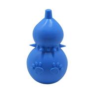 Dog Dispensing Ball Toy, Double Ball with Spikes, Slow Feeder, Interactive Toy for Teeth Cleaning one size mėlyna
