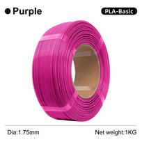 ESUN PLA-Basic 3D Printing Filament 1KG Fire Engine Red No Spool 1.75mm FDM Printer PLA Plastic Rod Economy ROHS REACH MSDS PLA&3D Printing Filaments&PLA violetinė