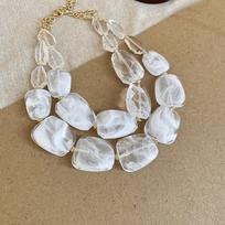 Acrylic Multi-layer Choker Necklaces for Women Irregular Colorful Bead Necklace Exaggerated Party Wedding Accessories F