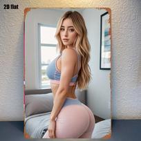 Vintage Metal Sign Home Gym Decor Retro Fitness Tin Wall Art x Inch 20x30cm（7.8x11.8inch）
