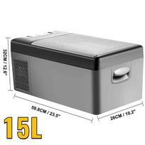 15-55L Car Refrigerator, 12V Car Fridge, -4℉-50℉ Adjustable Range,12/24V DC and 100-240V AC Compressor Cooler for Outdoor