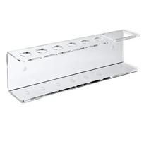 Wall-Mounted Whiteboard Marker and Eraser Holder 6 Slot 6-Hole Pen Stand Makeup Brush Shelf  Office balta