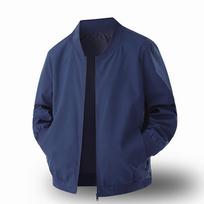 Baseball Jacket Men's Top Men's Windbreaker Outdoor Workwear New Solid Color Jacket M mėlyna