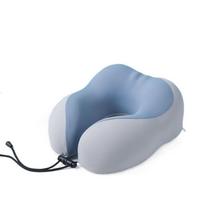 Foam U-shaped Travel Pillows Storage Bags Napping Neck Pad Neck Support Cushion  Airplanes Grey
