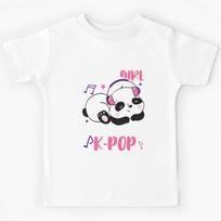 Just A Girl Who Loves K-Pop Panda Kids T-Shirt 110