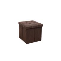 Square Storage Ottoman with Padded, Foldable -Saving Fabric Stool, Multipurpose Linen Storage for Living Room Bedroom Entryway One Size ruda