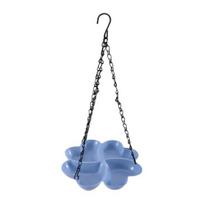 Bird Feeder No-drill Installation Large Capacity Outdoor Wild Bird Feeder Fade-resistant Uv Protection Bird Feeder mėlyna