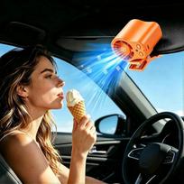 Nešiojamas automobilinis oro kondicionierius, ventiliatorius su klipsu, veikiantis be rankų, su 199 greičiais ir pusiau vėsinančia technologija, USB įkraunamas asmeninis ventiliatorius automobiliams, darbui, stovyklavimui(Pilka)