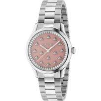 Gucci YA1265033 G-Timeless Rožinio ciferblato moteriškas laikrodis 32mm sidabras
