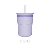 Quick Freeze Ice Cube Mold Cup Blue Purple Pink Cold Drink Cup Straw Cup with Ice Tray  Summer violetinė