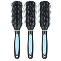 3pcs Volumising Detangling Hair Brush Gentle Styling Brush 9 Row Hair Brush  Travel Use