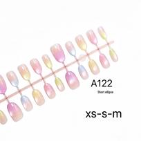 Dopamine Rainbow Cat Eye Nail Art: Chic & Wearable Short Nail Stickers