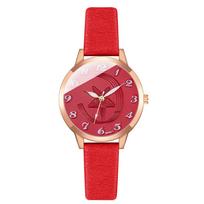Hi Fashion Watch Prabangūs moteriški kvarciniai laikrodžiai, vandeniui atsparūs moteriški laikrodžiai, moteriški rankiniai laikrodžiai raudona