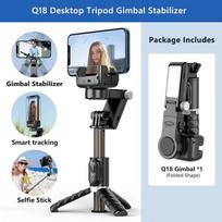 360 laipsnių sukimasis po fotografavimo režimo „Gimbal“ stabilizatorius „Selfie Stick“ trikojis „Gimbal“, skirtas tiesioginei fotografijai išmaniuoju telefonu juoda
