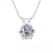 D spalvos 1ct 3ct 5ct Moisanito deimanto aukščiausios kokybės 18K paauksuotas pakabukas karoliai, smulkūs papuošalai, dovanos 3ct moissanite beige