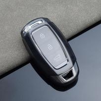 For Hyundai Kona Encino Solaris Azera Grandeur Ig Accent I30 Ix35 TM Palisade Santa Fe Transparent Car Key Cover Case Shell Fob Transparent Black