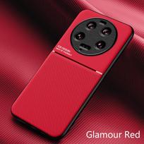For Xiaomi Mi 13 Ultra Case Car Magnetic Holder Leather Phone Cases For Xiaomi Mi13 Ultra mi 13ultra Shockproof Back Cover For Mi 13 Ultra raudona