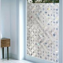 1 Roll Cuttable 3D Gemstone Window Film, Anti - Peeping, Electrostatic, UV Resistant, Detachable Opaque Sticker for Bathroom/Office/Kitchen 45*500cm