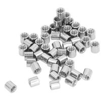 50Pcs Coupling Nut Stainless Steel M5 Round Rod Connector Nut Female Thread for Connection