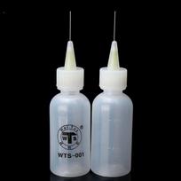 2Pcs 50ml Needle Tip Soldering Flux Alcohol Oil Dispenser Plastic Hand Bottle Cleaner DIY Tools