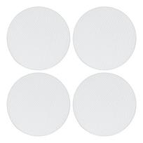 ACROPIX Universal 3  Speaker Grille Mesh for Audio Subwoofer 84x6.5mm Frameless White - Set of 4