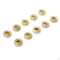 ABEC9 608RS Roller Skate Wheel Bearings Skatebaord Longboard Pack of 10 geltona