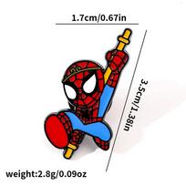 Kūrybingas asmenybės Žmogus-voras lydinio sagė Marvel superherojus metalinis ženklelis Smeigtuko dekoracija