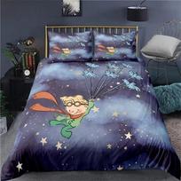 Anime Mažasis Princas Le Petit Prince Patalynės Komplektas Berniukams Mergaitėms Twin Queen Dydžio Antklodės Užvalkalas Pagalvės Užvalkalas Lovos Vaikams Suaugusiems EU Single(135*200cm)3pcs