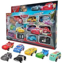 12vnt./Rinkinys Disney Pixar Cars Žaibas Makvynas Džeksonas Stormas Materis PVC Modelis Atgalinė Jėga Automobilio Žaislas Vaikams Gimtadienio Dovana Rinkinys