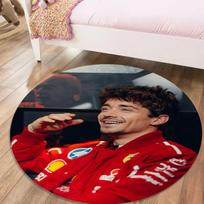 Charles Leclerc Apvalus kilimas, Kilimas svetainei, miegamajam, sofai, žaidimų kambariui dekoruoti, Neslystantis grindų kilimėlis24 80cmx80cm